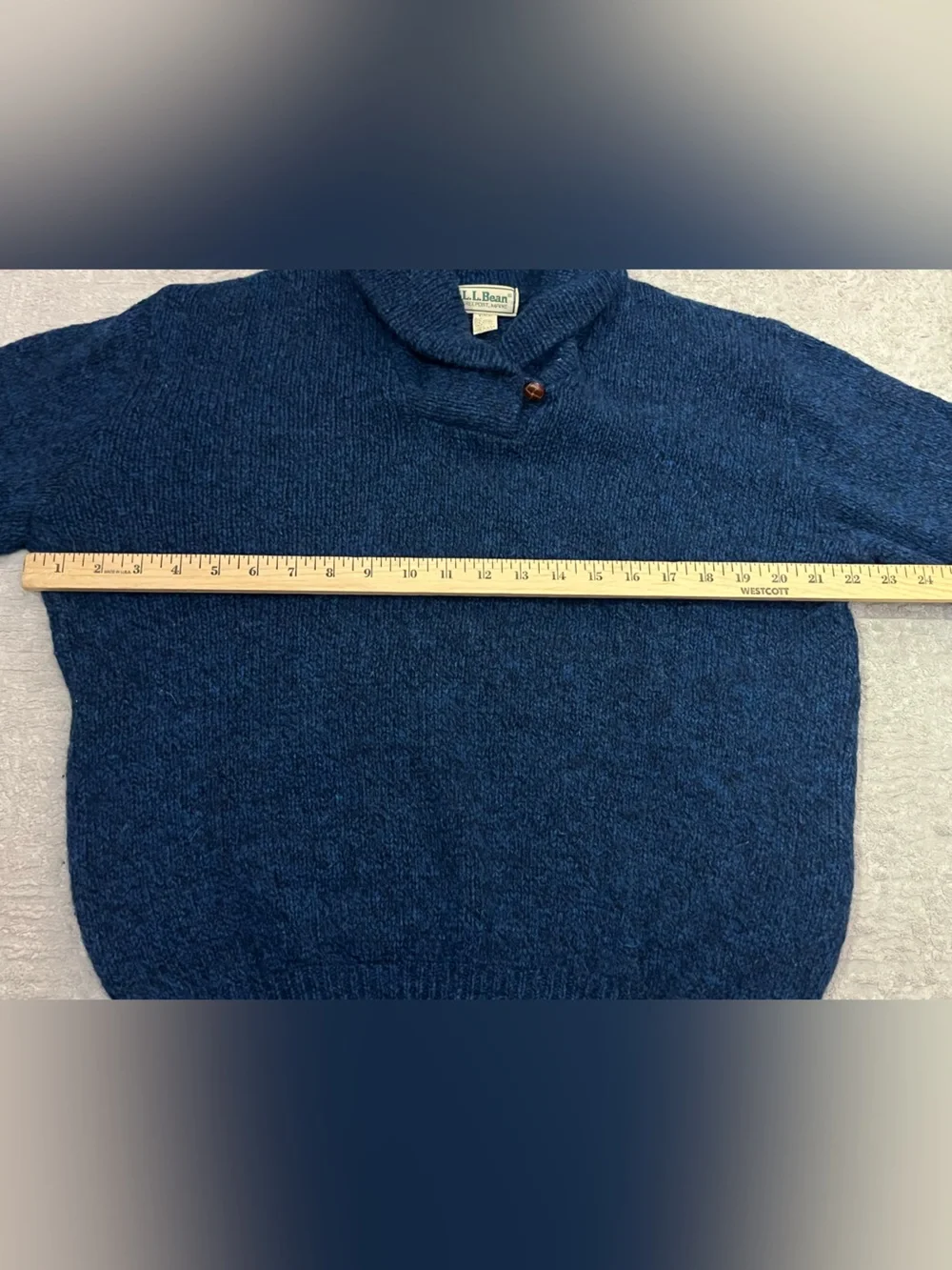 Vintage L.L. Bean Wool Blend Blue Sweater